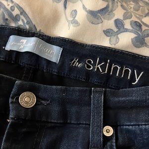 7 For All Mankind - The Skinny size 32 dark jeans
